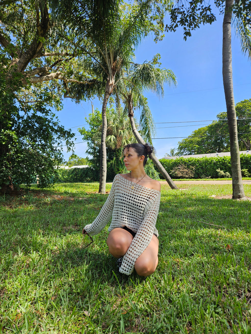 Haut filet blanc nacré