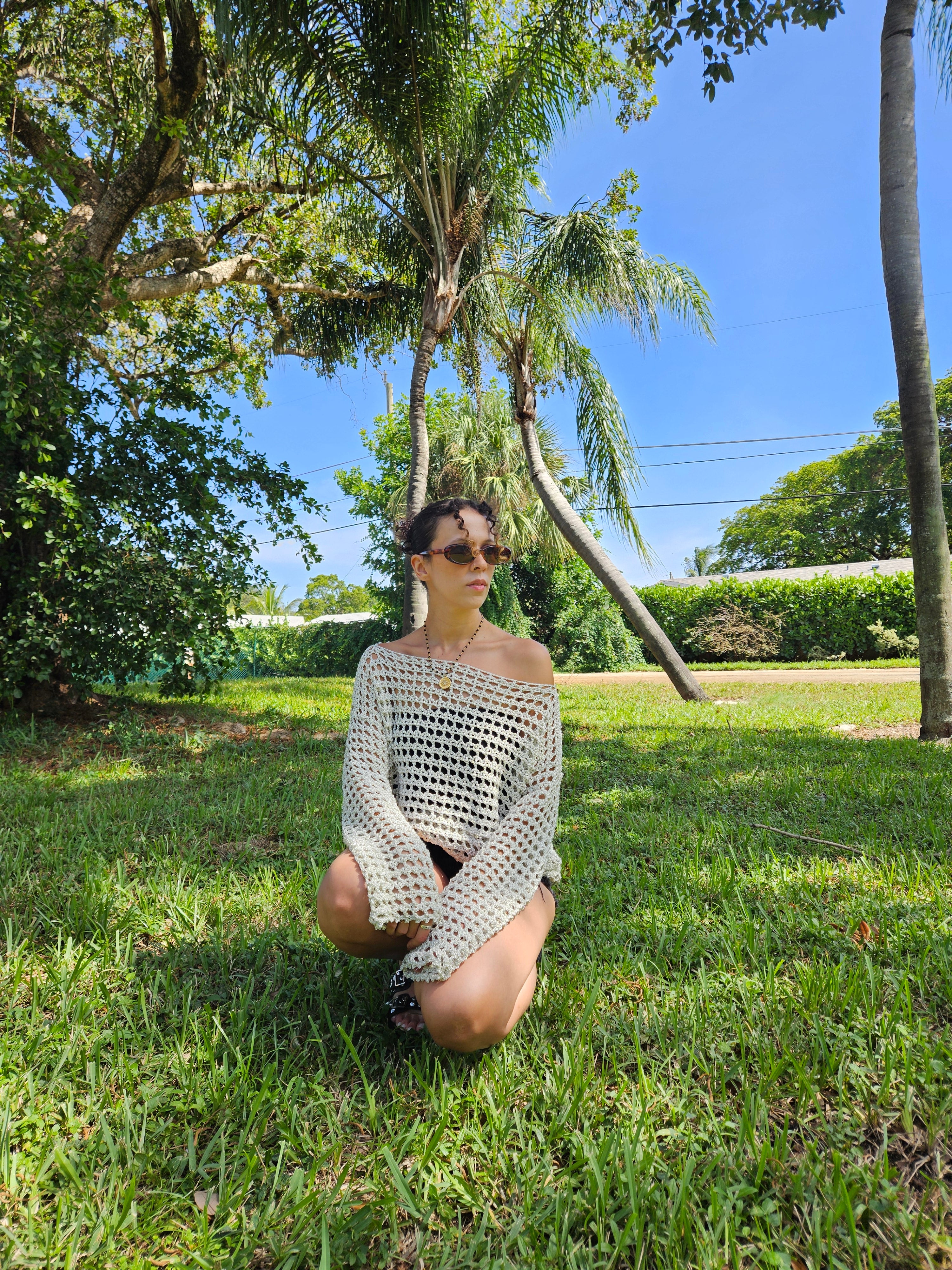 Haut filet blanc nacré